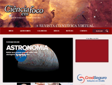 Tablet Screenshot of cienciaemfoco.com